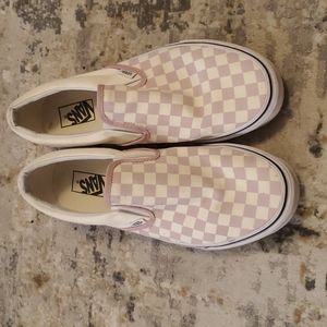 Vans checkerboard slip on shoes